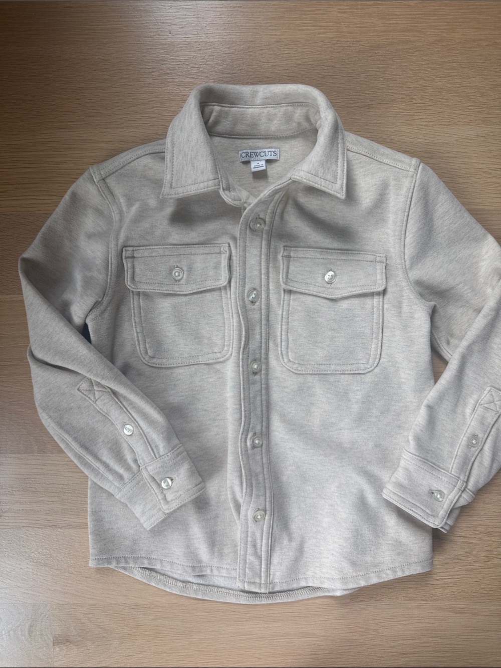 Crewcuts Oatmeal Colored Button Shirt Jacket